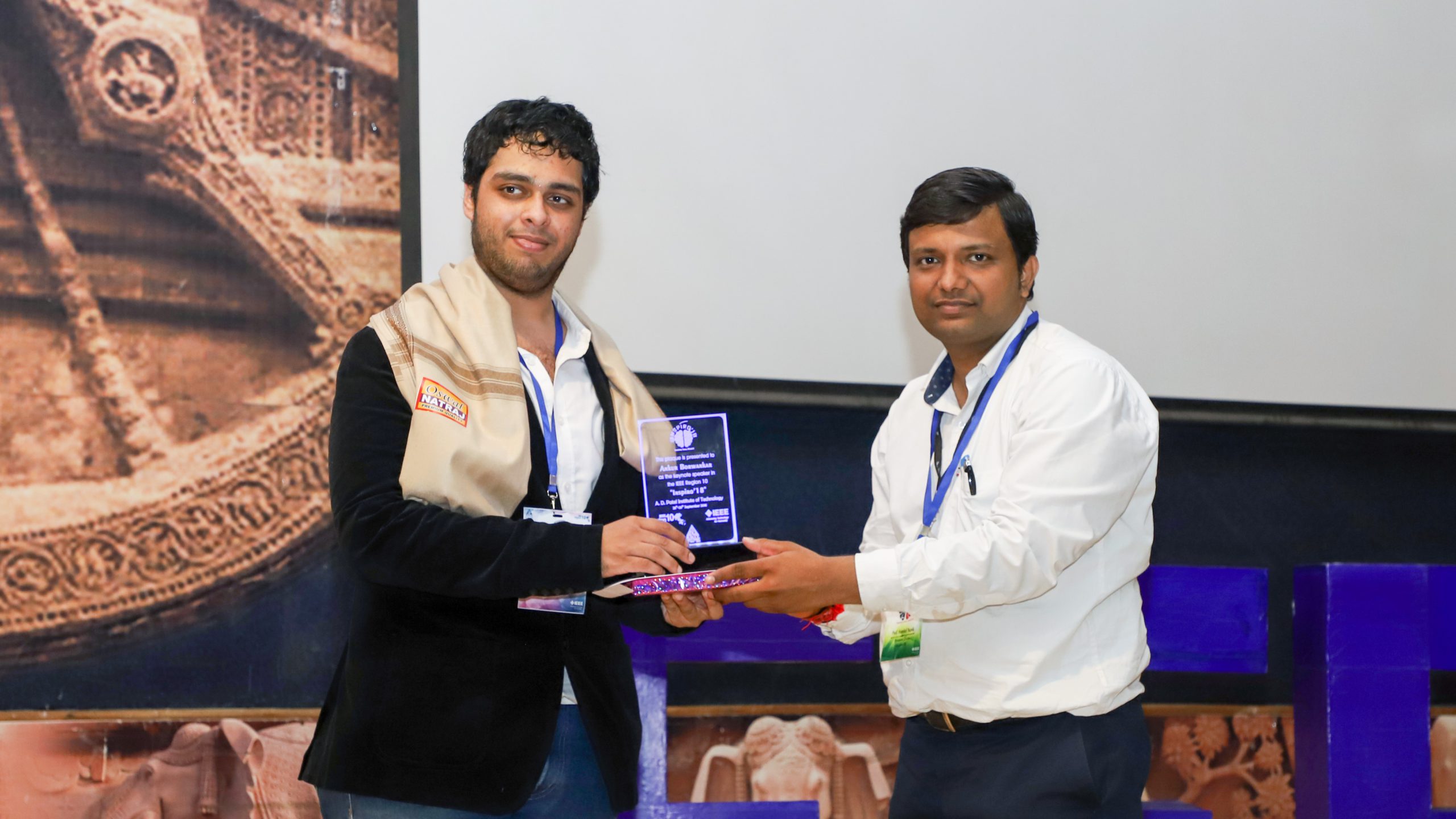Ankur Borwankar felicitation for delivering Keynote Speech at ADIT Engineering College, Anand, Gujarat